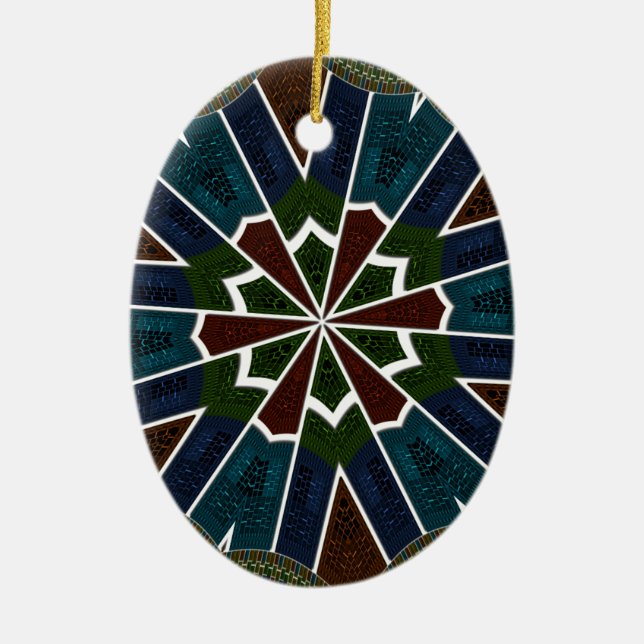 Sari-inspirerad design med felaktig information julgransprydnad keramik (Framsidan)