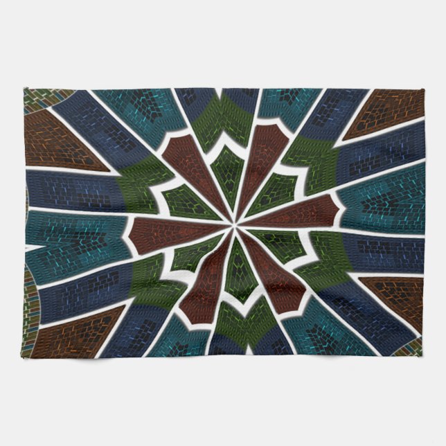 Sari-inspirerad design med felaktig information kökshandduk (Horisontell)