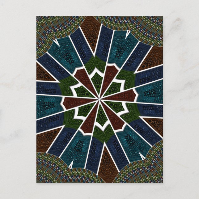 Sari-inspirerad design med felaktig information vykort (Framsida)