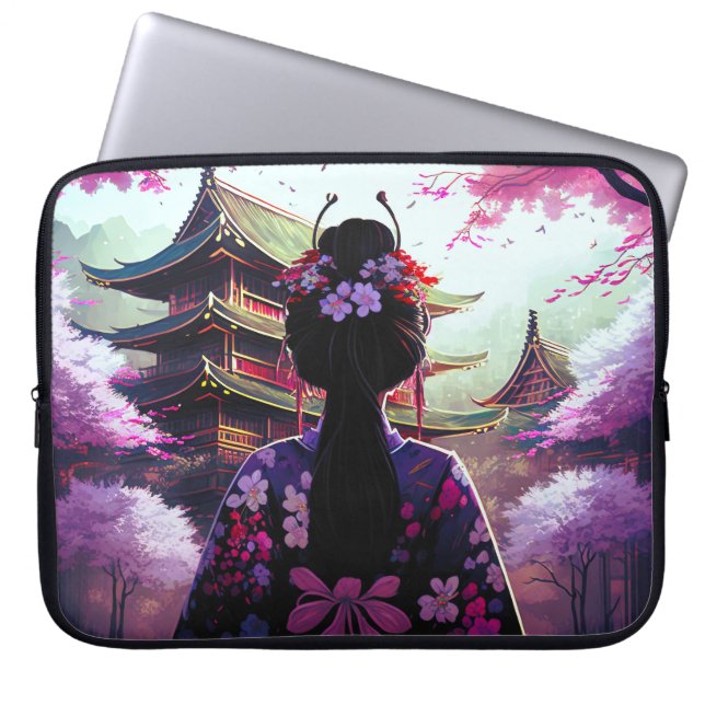 Sari Kirschblüten - Gerätehülle Laptop Fodral (Framsidan)