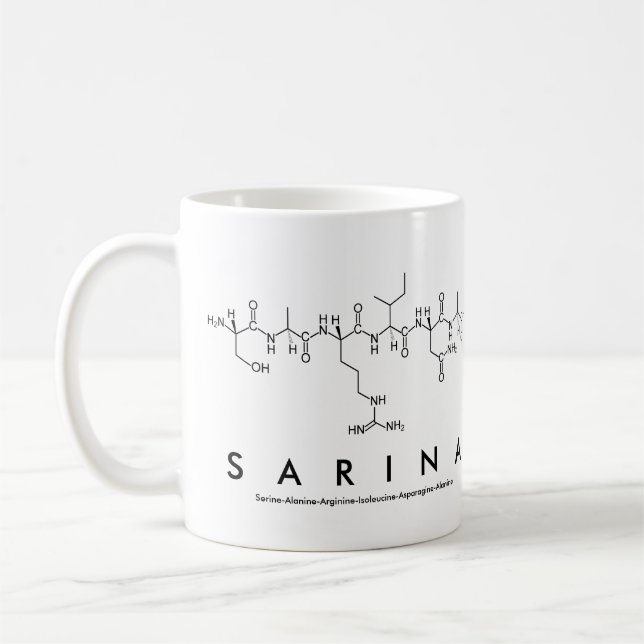 Sarina peptide namn mugg (Vänster)