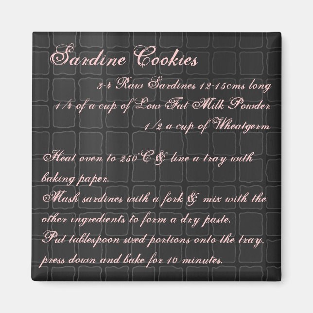 Sarine Cookies Recipe Magnet silke (Framsidan)