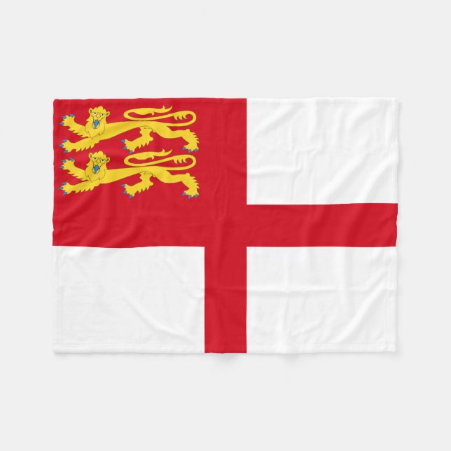 Sark Flag Fleecefilt (Framsidan (Horisontell))