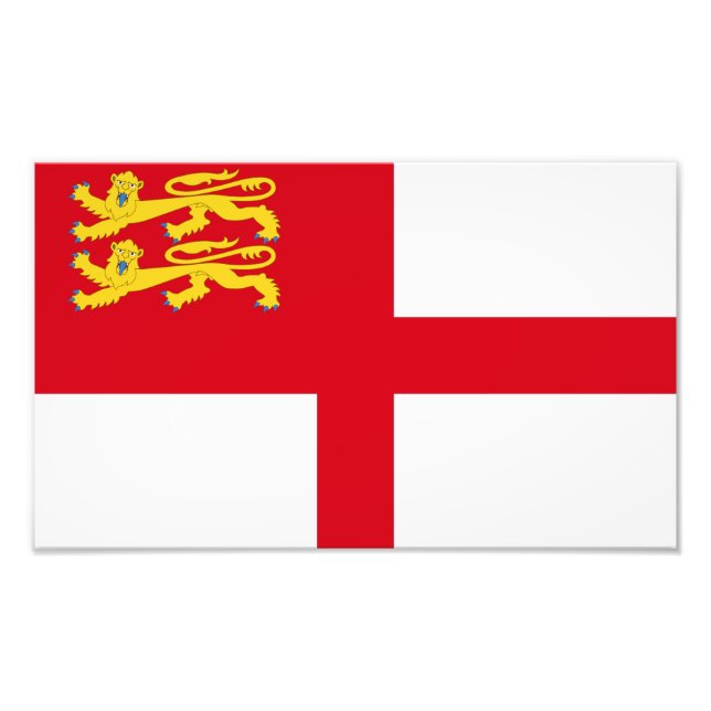 Sark Flagga Fototryck (Framsidan)
