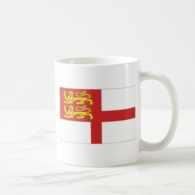 Sark flagga kaffemugg (Höger)