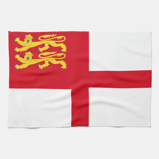 Sark Flagga Kökshandduk (Horisontell)