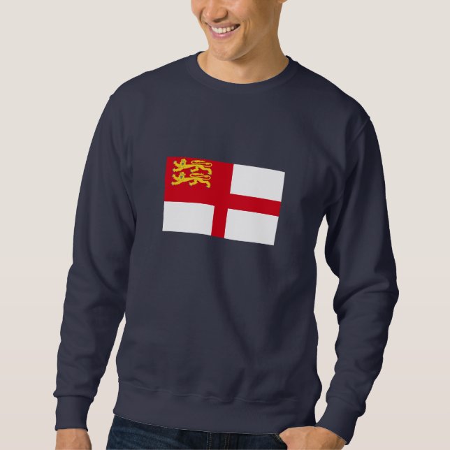 Sark-flagga Lång Ärmad Tröja (Framsida)