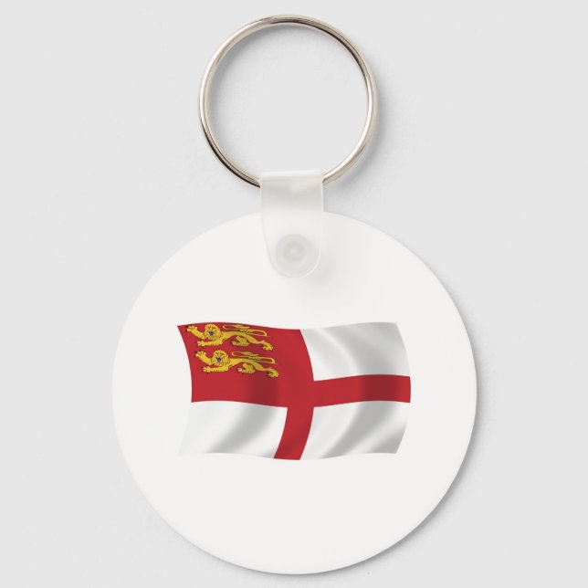 Sark Flagga Nyckelring (Framsida)