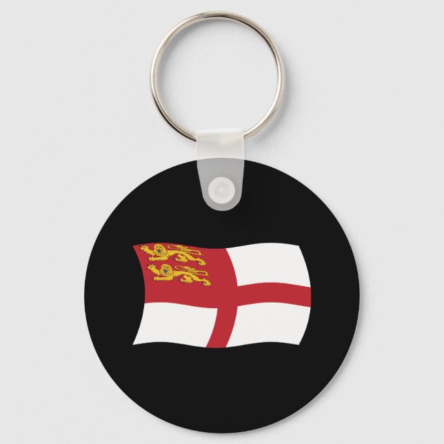 Sark Flagga Nyckelring (Framsida)