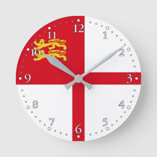 Sark Flagga Rund Klocka