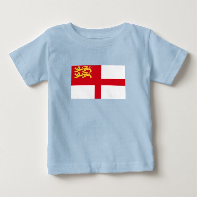 Sark-flagga T Shirt (Framsida)