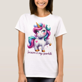 SARKASM ÄR MIN GNYA SÖTA ENHÖRNING T SHIRT