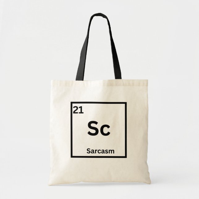 Sarkasm Element Rolig Vetenskap Humor Tygkasse (Framsidan)