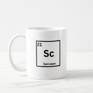 Sarkasm Element Rollig Vetenskap Humor Kaffemugg