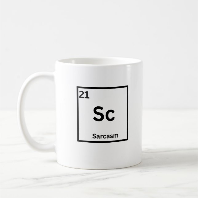 Sarkasm Element Rollig Vetenskap Humor Kaffemugg (Vänster)