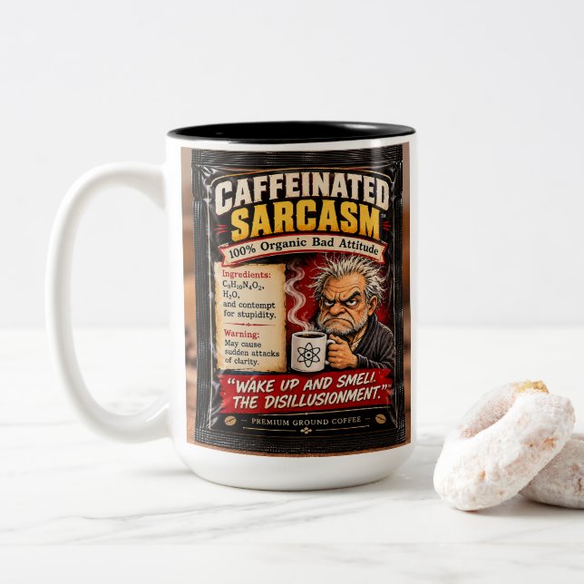 sarkasm kaffemugg av ej gold (Med munk)