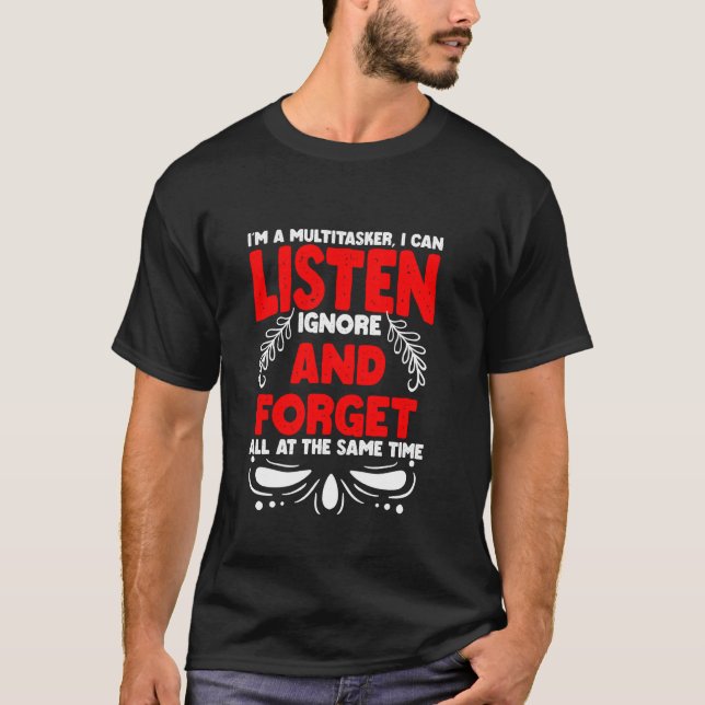 Sarkasm Multitasker Talesätt T Shirt (Framsida)