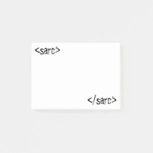 Sarkasm Rollig Kod Etikett Post-it Block