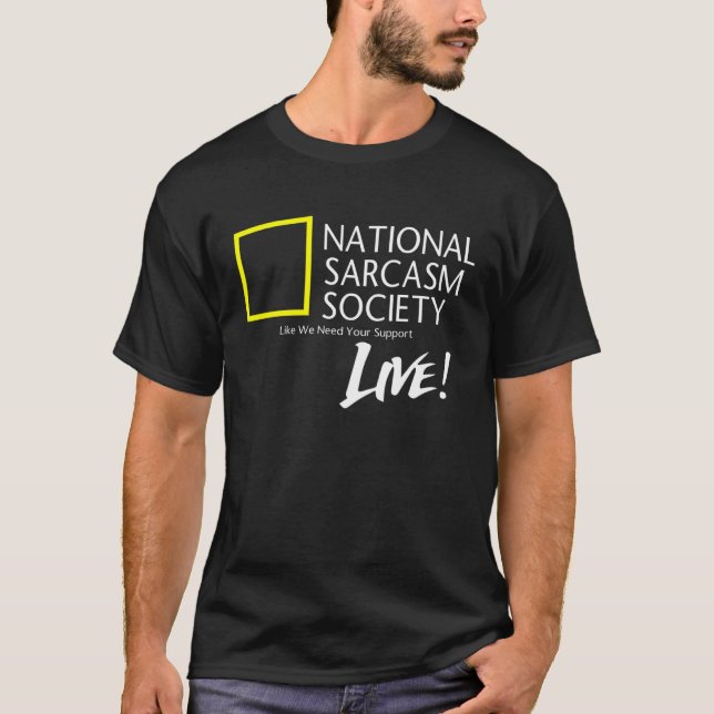 Sarkasm skämt  NATIONELLA SARKASMFÖRENINGEN T Shirt (Framsida)