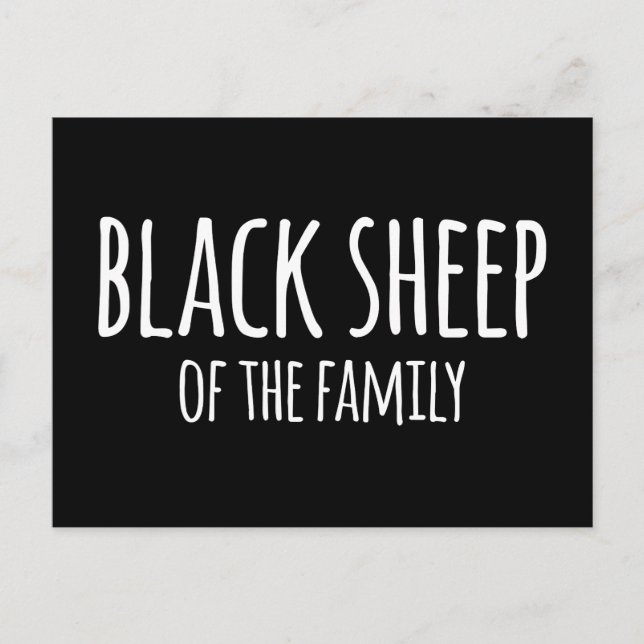 Sarkasmus Gothic Black Sheep of the Family Vykort (Framsida)