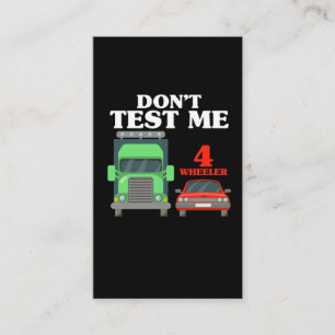 Sarkastic 18 Wheeler Trucker Funny Lastbil Driver Visitkort