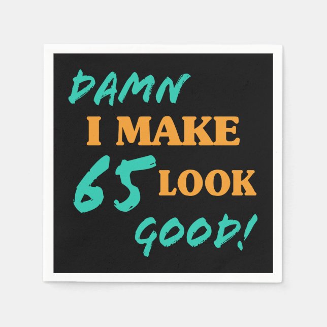 Sarkastic 65e Birthday Attityd Pappersservett (Framsidan)