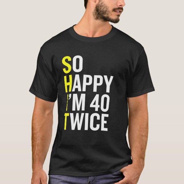Sarkastic 80 Year Old B Day Funny 80th Birthday T Shirt (Framsida)