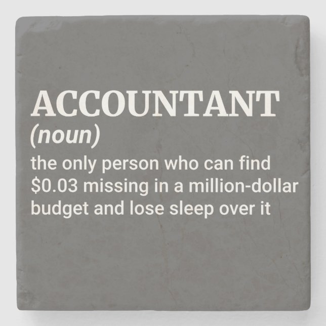 Sarkastic Accountant Quote Stenunderlägg (Framsidan)