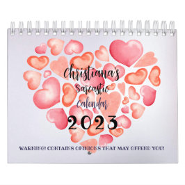Sarkastic Affirmations Wall Calendar känner Rosa Kalender