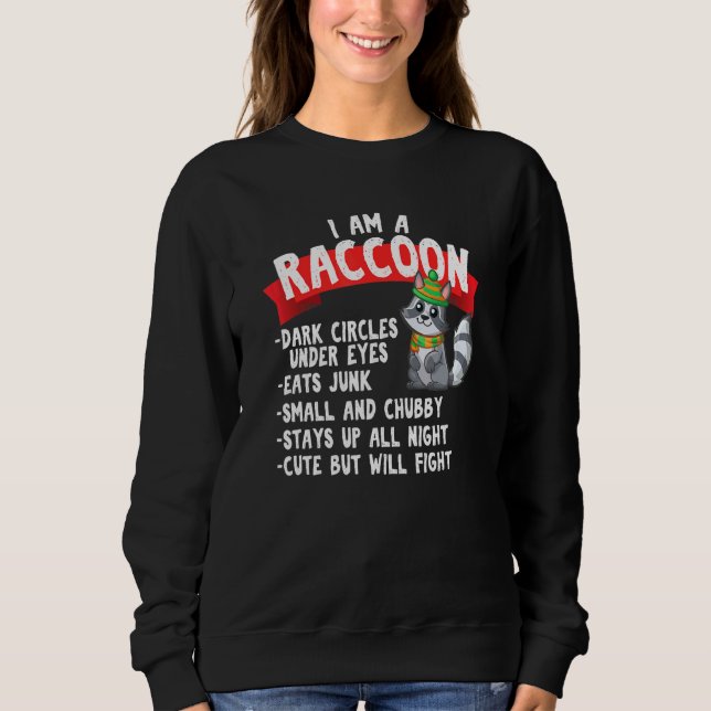 Sarkastic Animals Cute Raccoon T Shirt (Framsida)