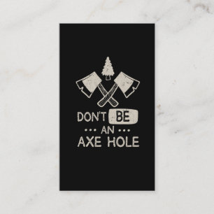 Sarkastic Ax Thrower Humor Woodworking Lumberjack Visitkort