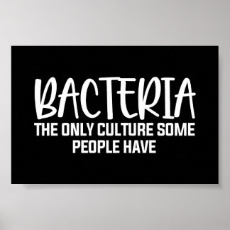 Sarkastic Bacteria Funny Microbiology Quote Poster