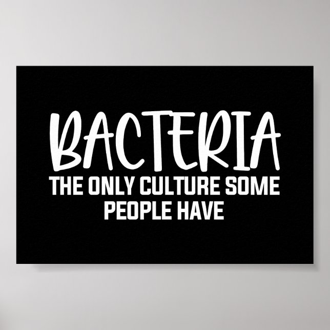 Sarkastic Bacteria Funny Microbiology Quote Poster (Framsidan)