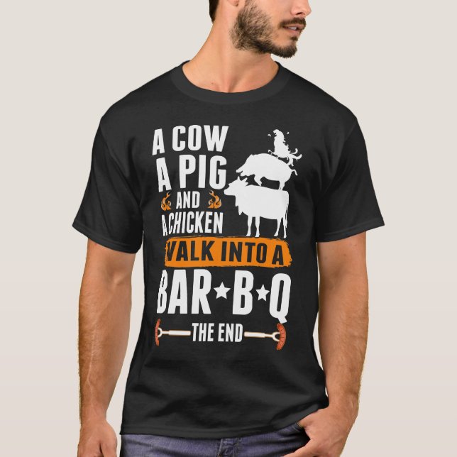 Sarkastic Barbecue Humor Kött Älskare Grilling Fun T Shirt (Framsida)