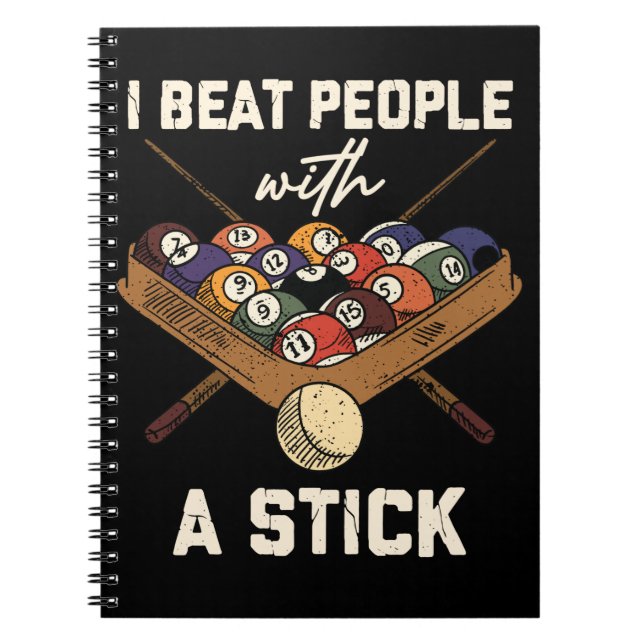 Sarkastic Billiard 8 Boll Humor Bassäng Anteckningsbok (Framsidan)