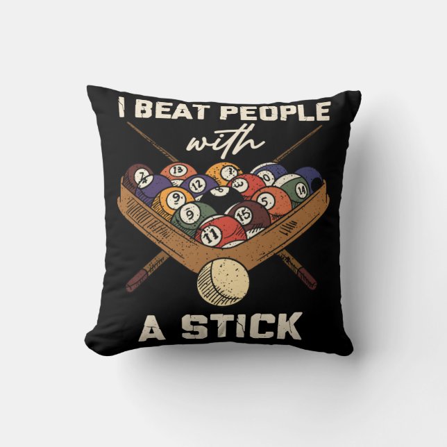 Sarkastic Billiard 8 Boll Humor Bassäng Kudde (Framsida)