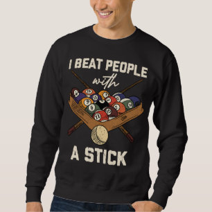 Sarkastic Billiard 8 Boll Humor Bassäng Lång Ärmad Tröja