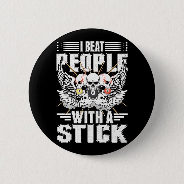 Sarkastic Billiard Snooker Cue Sports Bassäng Play Knapp (Framsida)