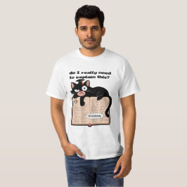 Sarkastic Black Cat på lexikon T Shirt