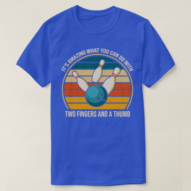 Sarkastic Bowling Two Finger och Thumb T Shirt (Design framsida)