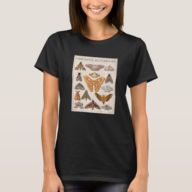 Sarkastic Butterfly Moth Catalog T Shirt (Framsida)