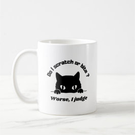 Sarkastic Cat. Arg katt. Domande katt. Funny Kaffemugg