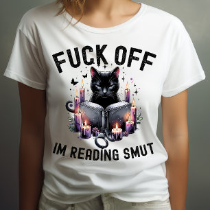 Sarkastic Cat Bok Älskare Reading Bookworm T Shirt