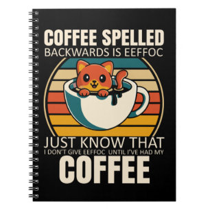 Sarkastic Cat Coffee Älskare Barista Caffeine-miss Anteckningsbok