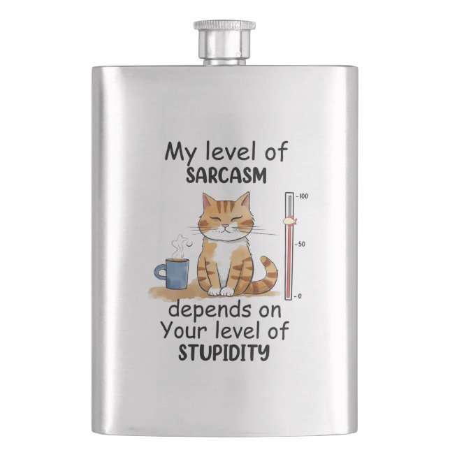 Sarkastic Cat - Lustigt Orange Art Fickplunta (Framsidan)