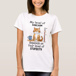 Sarkastic Cat - Lustigt Orange Art T Shirt