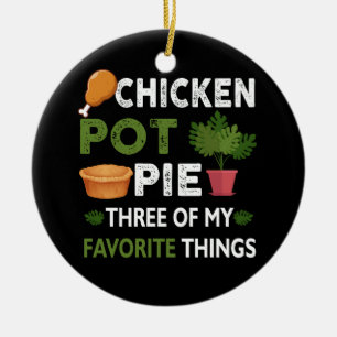 Sarkastic Chicken Pot Paj tre av mina favoriter Julgransprydnad Keramik