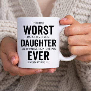 Sarkastic DaughBirthday, värst dotter någonsin Kaffemugg