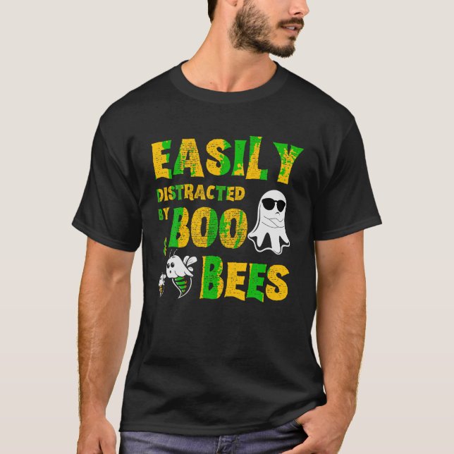 Sarkastic Easily Distrated by Boo and Bees Funny T Shirt (Framsida)