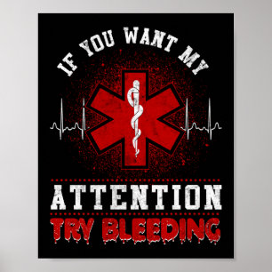 Sarkastic EMT EMS Sjukvårdare Akut Prova utfall Poster